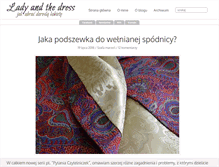 Tablet Screenshot of lady-and-the-dress.com